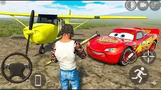 Indian Motorbike McQueen Car and Cessna 172 Plane Open City Simulator - Android Gameplay