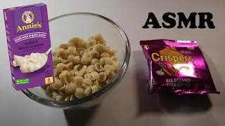 ANNIE'S SHELLS & WHITE CHEDDAR & CRISPERS ALL DRESSED WITH APPLE JUICE ASMR MUKBANG