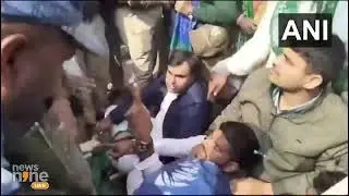 RJD workers protest against the Bihar government in Patna. The protestors detained by Police #bihar