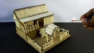How To Make Match Stick House Fire at Home | New Way | Match Chain Reaction Amazing Fire |Xperiments