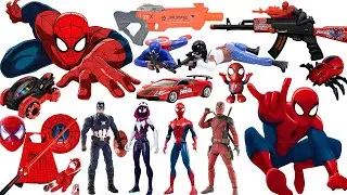 Marvel Spider-Man series unbox,popular Spider-Man action dolls,Spider-Man popular electric toy gun