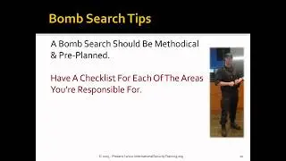 Bomb Search Tip | Physical Security | Executive Protection | Bodyguard Training Course
