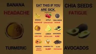 Eat This When You're Sick | Natural Foods for Common Illnesses #healthyeating #healthydiet #diet