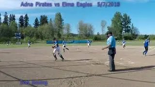Adna Pirates versus Elma 5/7/2018 - Haley Rainey pitching