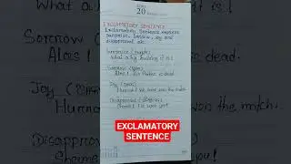 Definition of Exclamatory Sentence #education #study #english #englishgrammar #knowledge #shorts
