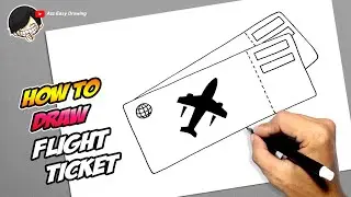 How to draw Flight Ticket