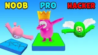 NOOB vs PRO vs HACKER - Fall Dudes 3D