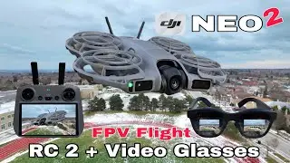 DJI NEO 2 &mdash; видеоочки + тест полета с пультом дистанционного управления RC 2 (FPV-полет) Xreal On...