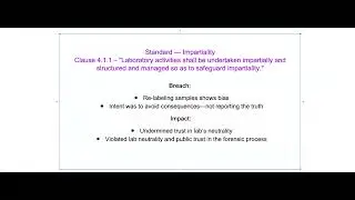SFPD Crime Lab Scandal & ISO/IEC 17025 Violations
