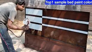 Bed polish kaise karen||PU wood polish work|sample bed design|
