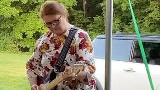 Sis Teresa Webster Picking He&rsquo;s My King During Tent Revival, 7/9/2020