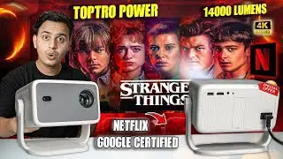  Netflix & Google Certified TOPTRO Power smart projector 14000 Lumens