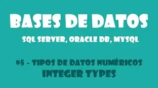 BASES DE DATOS #5 - Tipos de Datos Enteros en SQL Server, Oracle DB, MySQL