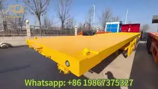 4 Axles 40FT Container Trailer Heavy Duty 80 Tons Flatbed Trailer With Liftable First Axle