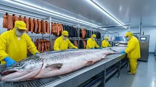 Inside The Fish Fectory -Full process from Raw Material to Luxury Item Bags Made Inside the Salmon 🐠