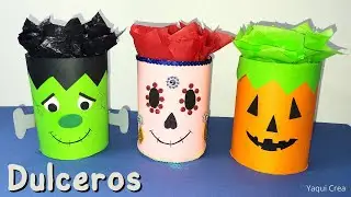 DULCEROS de Halloween y Día de Muertos con Botellas Plásticas