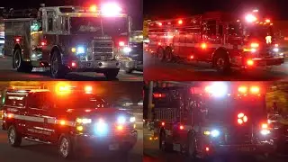 Manassas Apartment Fire Response - Fire Trucks Responding