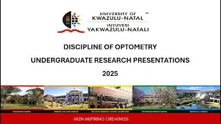 DISCIPLINE OF OPTOMETRY UNDERGRADUATE RESEARCH PRESENTATION 2025