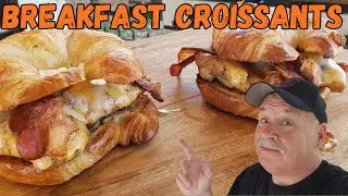 Cheesy Chicken with Bacon Croissants on the Blackstone Griddle