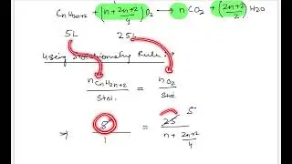 5 L of an alkane requires 25L of oxygen for its complete combustion. If all volumes are measured