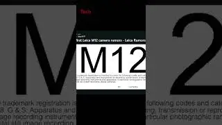 Leica M12 - Leica's Next Beast Camera ! #shorts