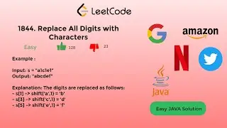 1844 Replace All Digits with Characters (Leetcode) | Easy Solution