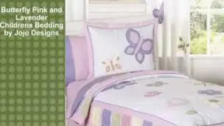 Butterfly Pink and Lavender Childrens Bedding by Jojo Design