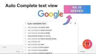 How to add Auto Complete text view in html | No JS Needed