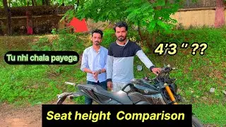 2025 New Yamaha MT-15 Seat Height Test | MT-15 Seat Height  Comparison | MT -09 test