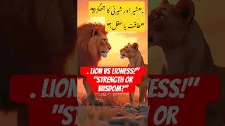 Lion and Lioness Argument | Story of Strength and Wisdom#cartoon #morallesson#ani nation#lion#shorts