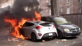 Newark Fire Department Pre Arrival Multiple Car Fires With Exposure Problems Columbia Ave 4-1-18