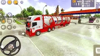 EXTREME 26+ WHEELS OIL TANKER DRIVE IN CITY & DANGEROUS MOUNTAIN ROADS | BUSSID PART 1