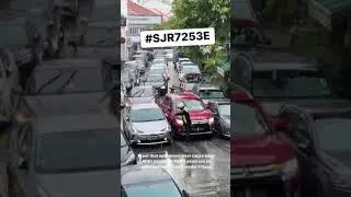 7dec2023 circular road driver of #SJR7235E mitsubishi  outlander block road & causing traffic jam