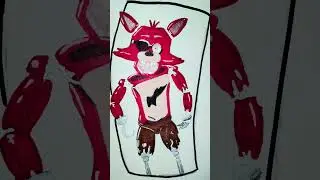 FNAF 1 Foxy The Pirate drawing #fivenightsatfreddys #fnaf #foxy #drawingvideo