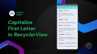 Capitalize First Letter with RecyclerView  in android Studio java