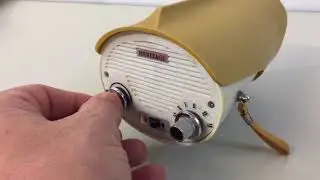Vintage bicycle headlight horn radio.