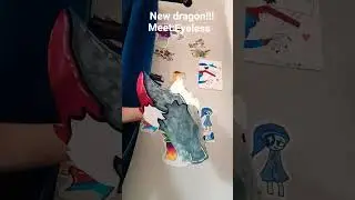 New dragon!!! meet eyeless! #dragonpupet #art #paperdragon #music