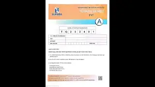SUPARA YAYINLARI 1 NOLU TÜRKİYE GENELİ TYT DENEME SINAVI SORU ÇÖZÜMLERİ 05.12.2023