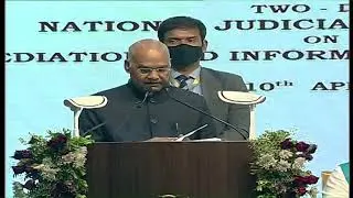 President Kovind addresses a National Judicial Conference on Mediation and IT at Gujarat