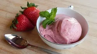 Strawberry Banana Soft Serve | Healthy Ice Cream Recipe | The Sweetest Journey