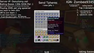 DonutSMP Live Right Now Rating Bases 200k-500k Per Base & doing auctions loot drop happing RN