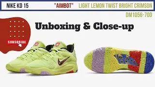 Nike KD 15 'Aimbot' Light Lemon Twist/Bright Crimson DM1056-700