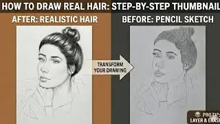 How to draw Real Hair Step-by-step  Drawing Tutorial @askarts_25 #pencildrawing #hyperrealism 