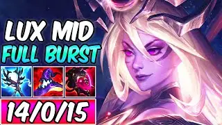 S+ DARK HARVEST FULL BURST LUX MID | Build & Runes | League of Legends