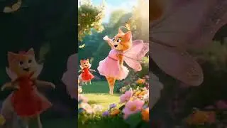 Beautiful dance of a cute fairy Cat. #cutecat #usacats #shorts #dance