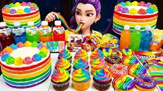 RUMI MUKBANG Galaxy Honey Jelly, Candy, Desserts (Rainbow Treats, Jelly Noodles, Ice Cream) | ASMR