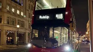 [FIRST DAY] First bus G3 route N118 [VH45226 BF67GKL] Trafalgar Square- Oxford Circus 