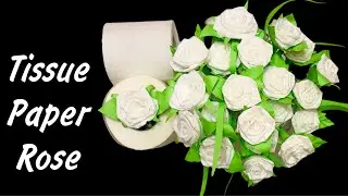 Tissue Paper Flowers | Very Easy Paper Rose Flower | Rose Flowers | Toilet Paper Craft | DIY
