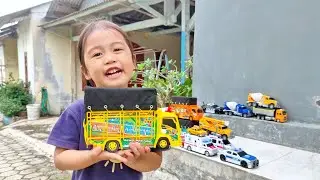 Mainan Ekskavator, Police Car, Truk Molen, Trck, Bus Telolet, Ambulance, Mobil Polisi, Truk Oleng.