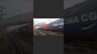 Wdg3a With Freight Train #indianrailway #kyn #wdg3a #alco #shorts